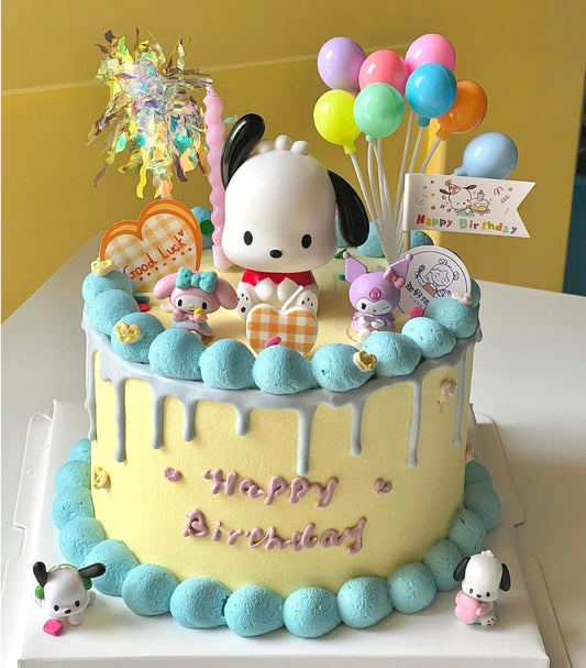 Pochacco Figurine Cake Topper Cupcake Decoration