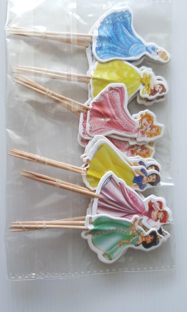 24pcs Disney Princess Cupcake Toppers Cake decoration
