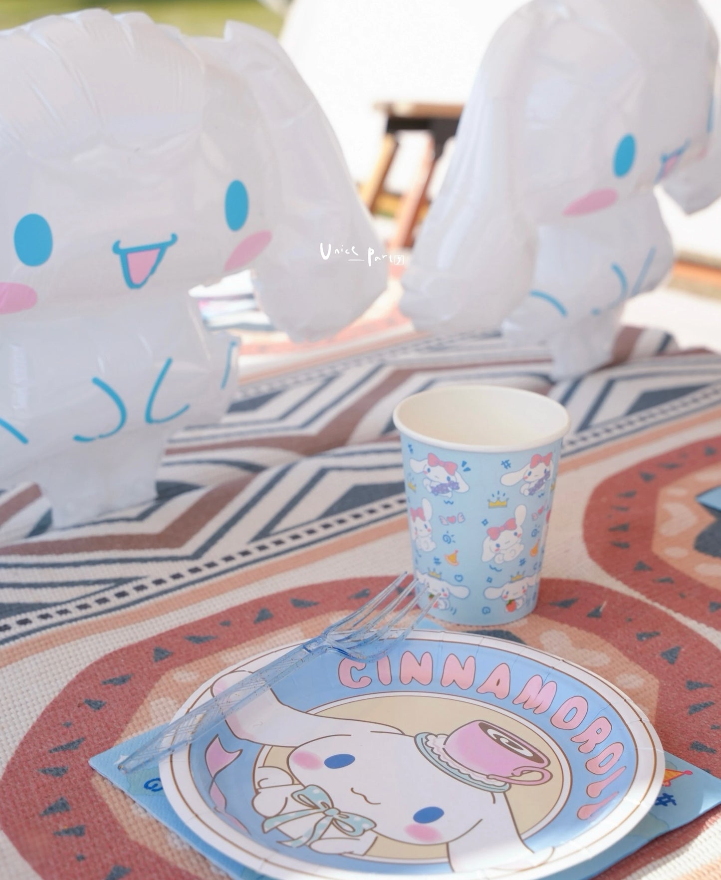10pcs Sanrio Dessert Table Hello Kitty Party Plates Paper Cup Kuromi Cinnamoroll Party disposable plate
