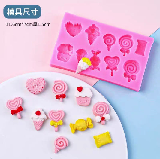 Ice cream lollipop sweets mould