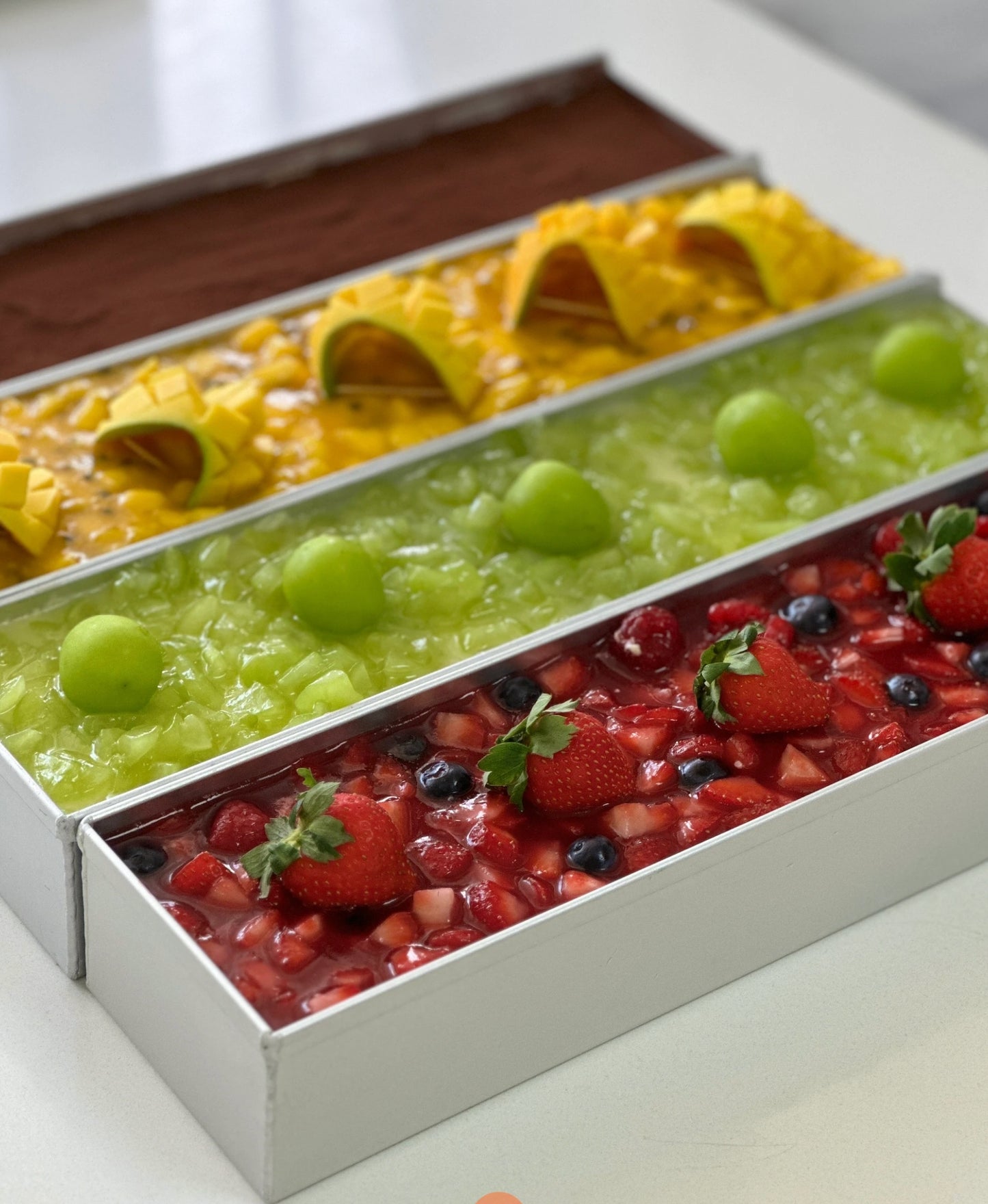 Long Tiramisu Cake Pan rectangle aluminium stainless steel baking tray