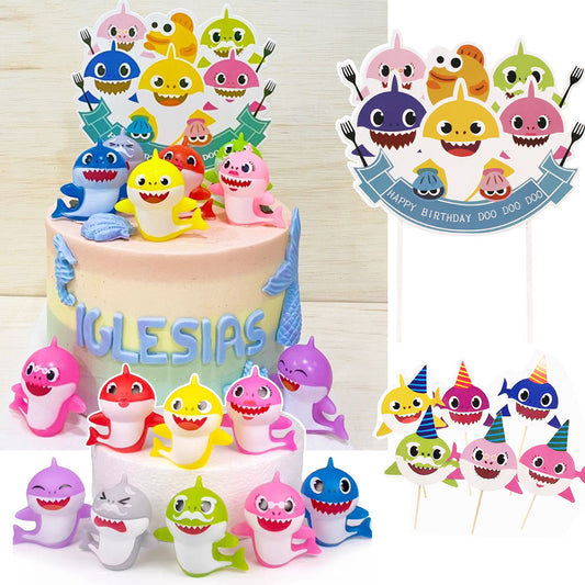 Baby shark topper & figurine - baby sharks cake decoration party decorating toppers