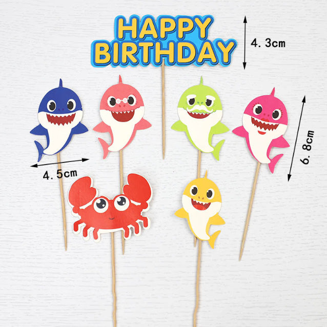 Baby shark topper & figurine - baby sharks cake decoration party decorating toppers