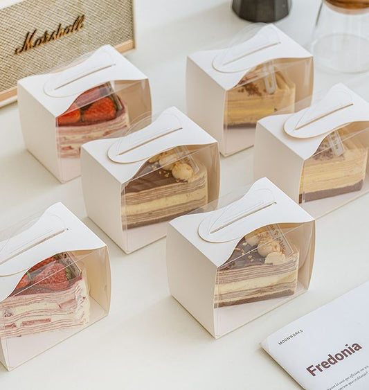 Slice Cake Box Triangle Cake piece Box Single small Cake Box