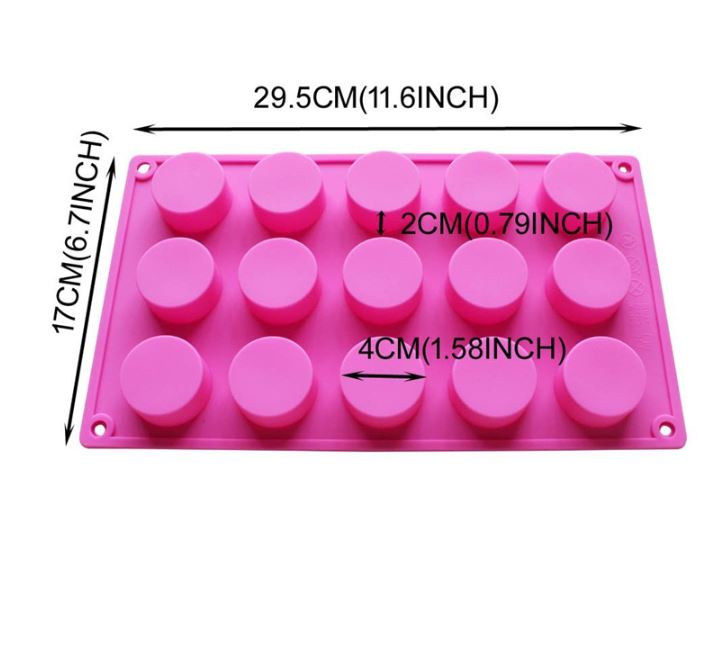Mooncake filling mold round disc lava mousse silicone mould hole small cake baking pan silicon mold