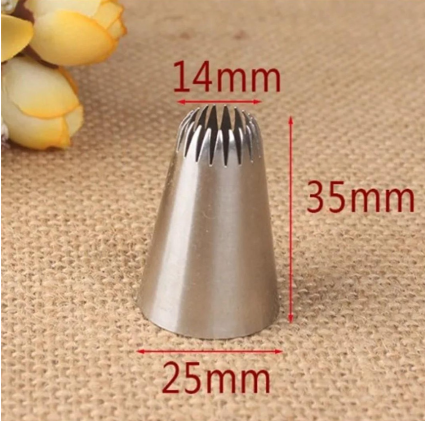 🇸🇬 Cookie Piping tip 195 for floral sunflower piped cookie seamless meringue kisses piping nozzle