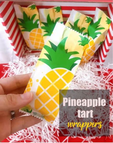 50pcs wrappers - pineapple tart CNY cookie packaging bag chinese new year goodies wrapper 黄梨饼 凤梨挞酥塔