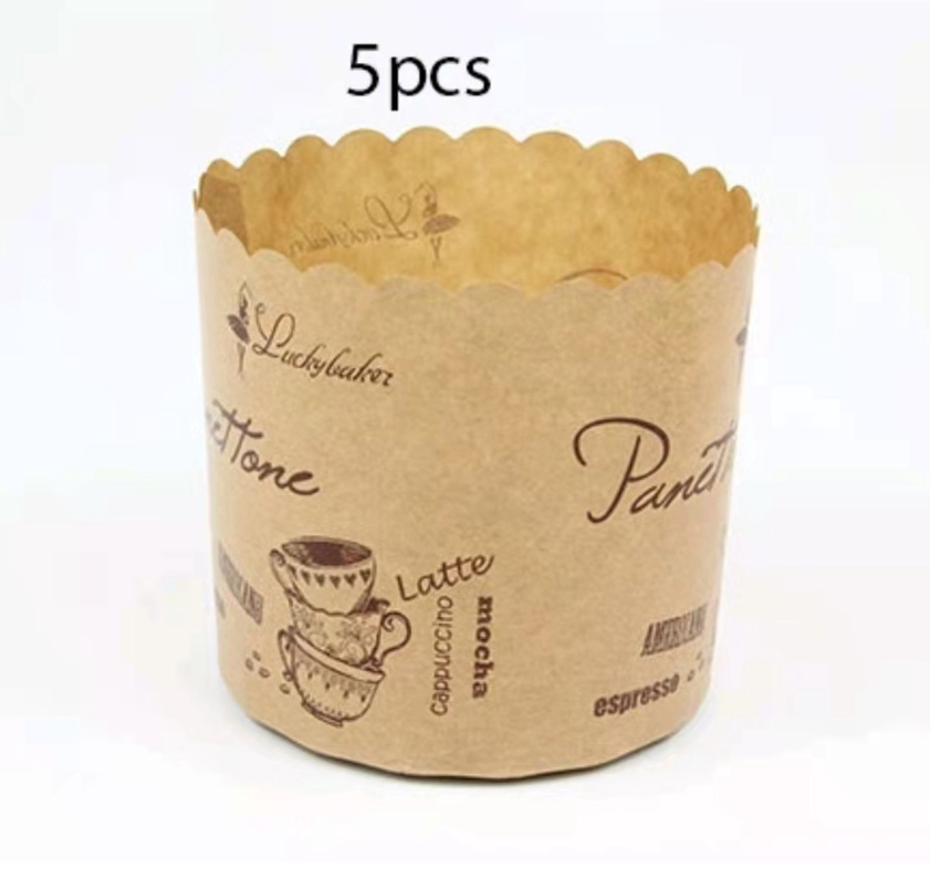 🔥 2 / 5pcs Panettone baking mould corrugated paper liner christmas baking mold