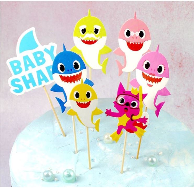 Baby shark topper & figurine - baby sharks cake decoration party decorating toppers