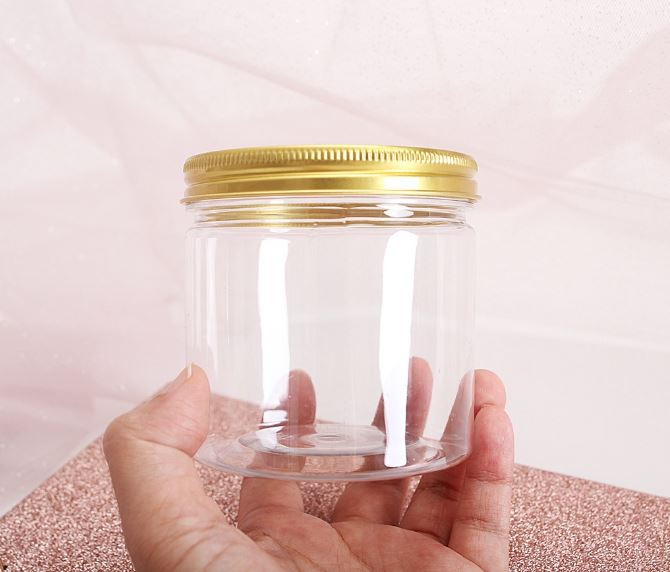 š„Cookie jar biscuit tin round food storage plastic container transparent grain nut storage cookies bottle can