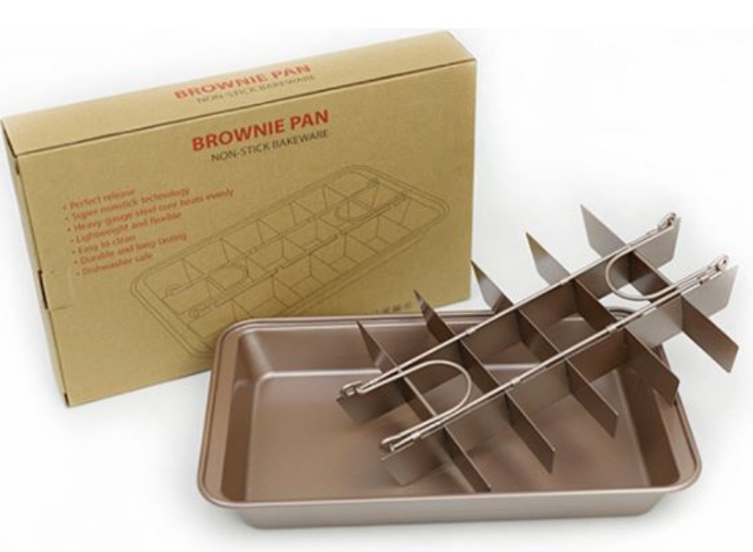 12 inch Brownie pan with dividers baking tray cake pan