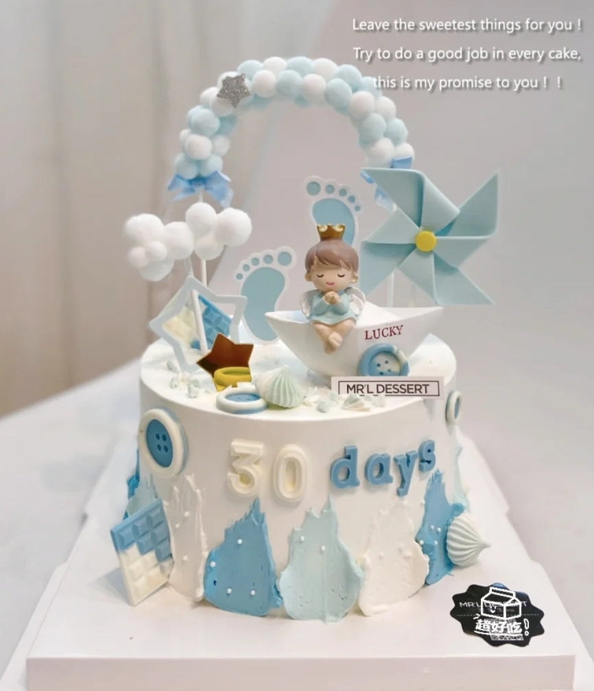 Windmill cake topper pinwheel baby cake decorating tool children cake
