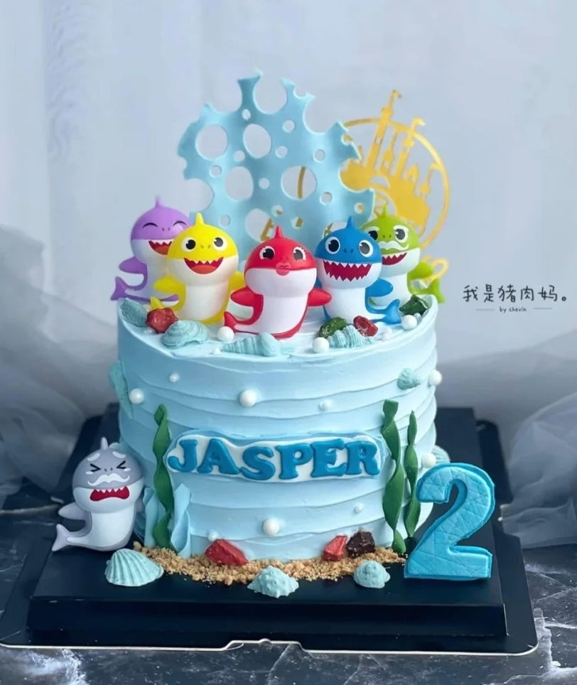 Baby shark topper & figurine - baby sharks cake decoration party decorating toppers