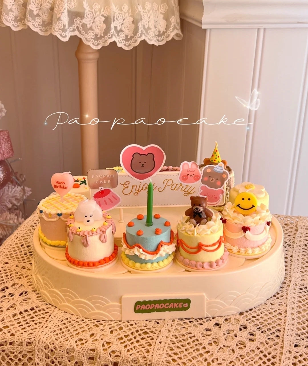 Sushi belt / Cupcake Stand conveyor belt revolving cake display food rotating stand
