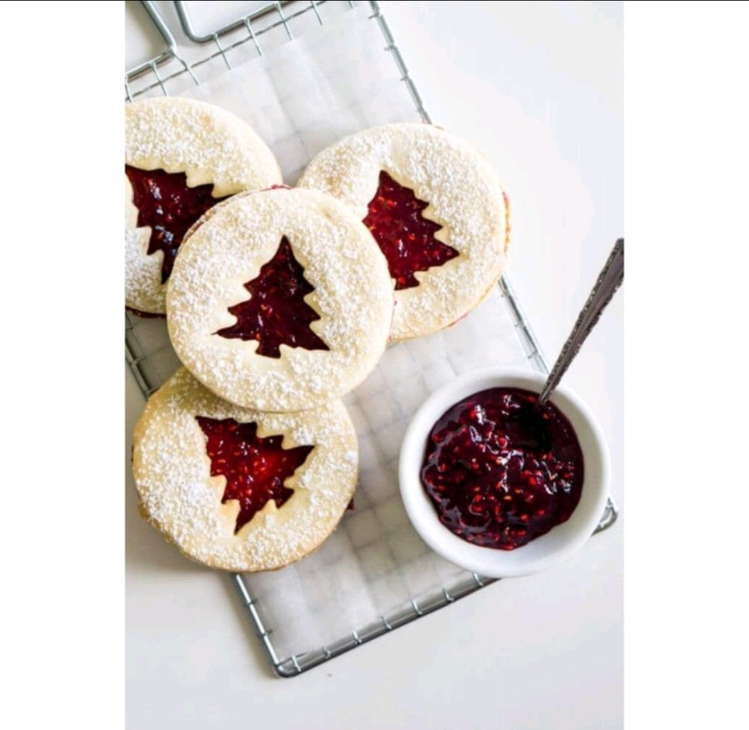 3pcs Christmas tree cutter xmas tree cutters cake decorating cookie mould linzer cookie