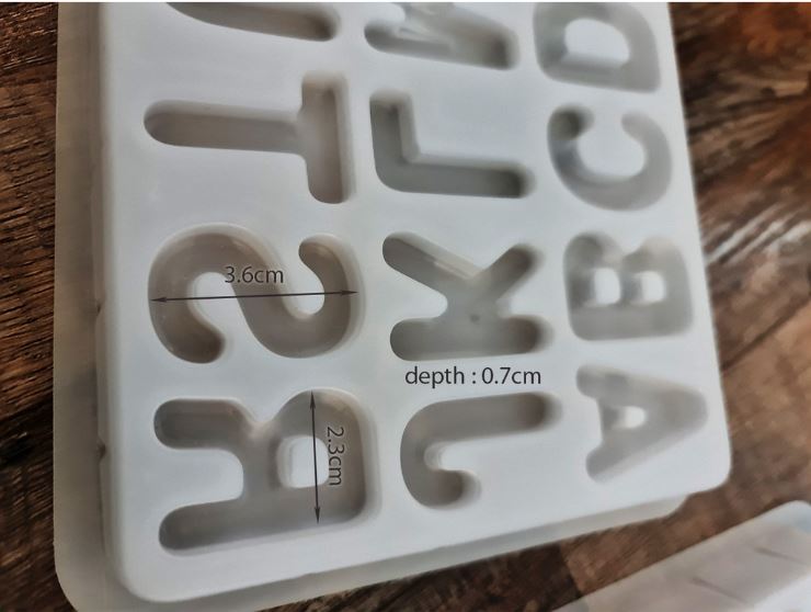 28cm Alphabet chocolate mould letters jelly mold