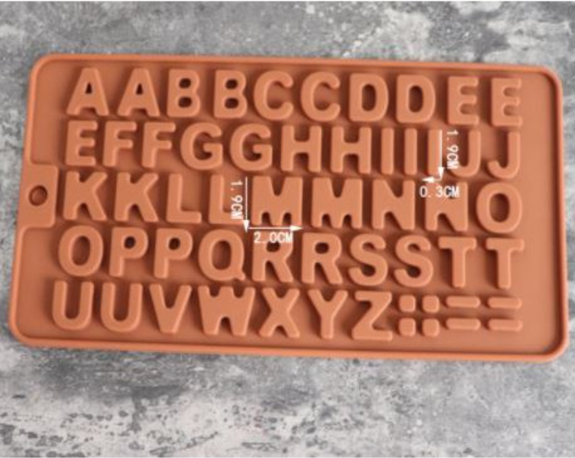 Alphabet silicone mould English letters alphabets chocolate silicon mold
