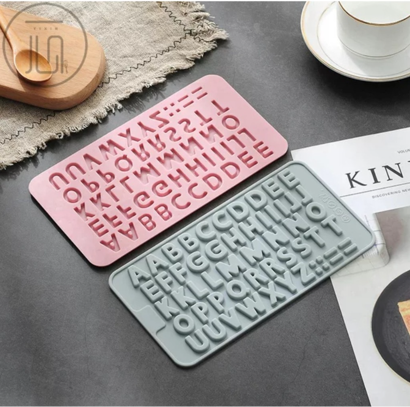 Alphabet silicone mould English letters alphabets chocolate silicon mold