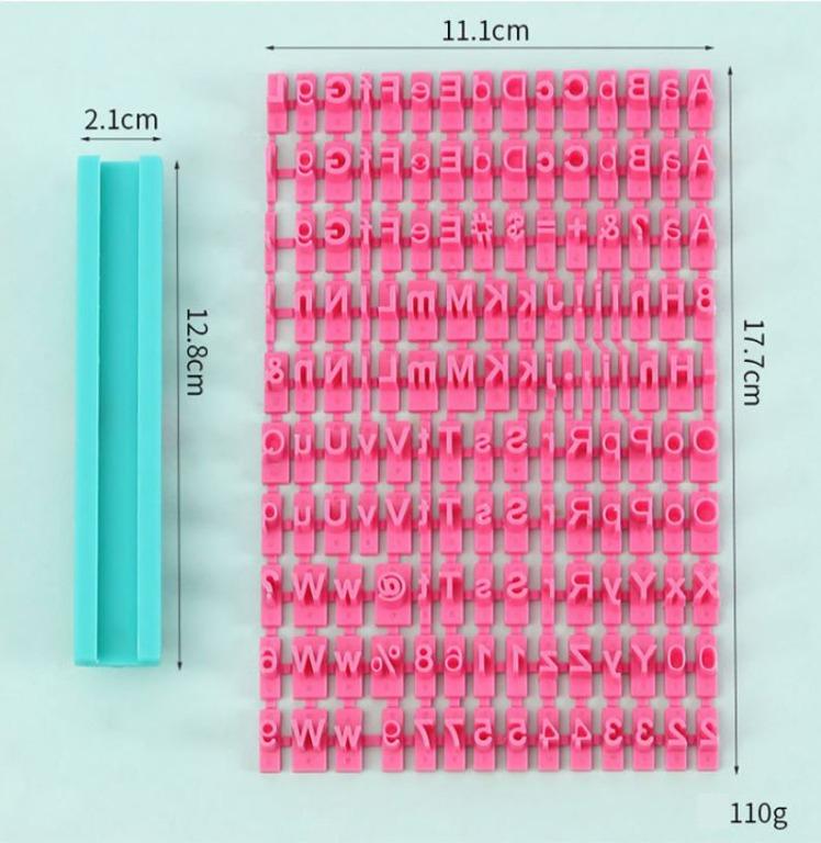 πΈπ¬ Alphabet letters impression set cookie cutter embosser cut-outs for fondant embossing tool cupcake