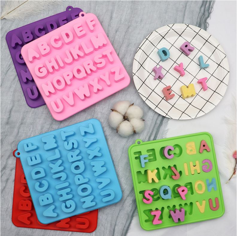 Alphabet chocolate jelly silicone mould ice cube mold
