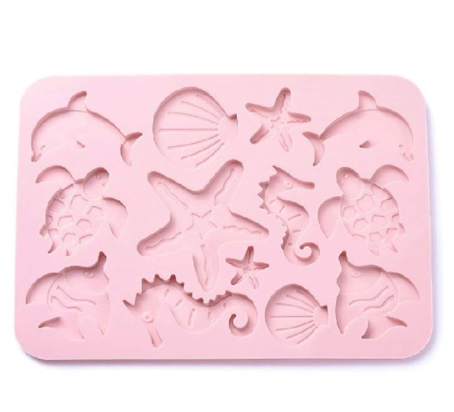 Sea aquatic animals dolphin whale penguin fish cuttlefish jelly silicone mould aquarium silicon mold