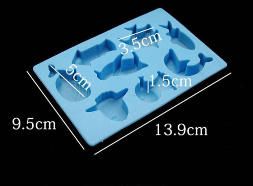 Sea aquatic animals dolphin whale penguin fish cuttlefish jelly silicone mould aquarium silicon mold