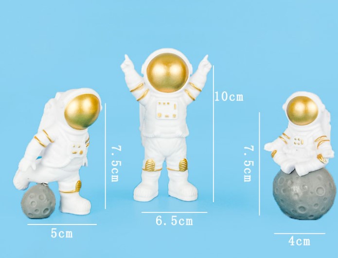 Astronaut cake topper galaxy planet cupcake birthday decoration for kids space travel boy