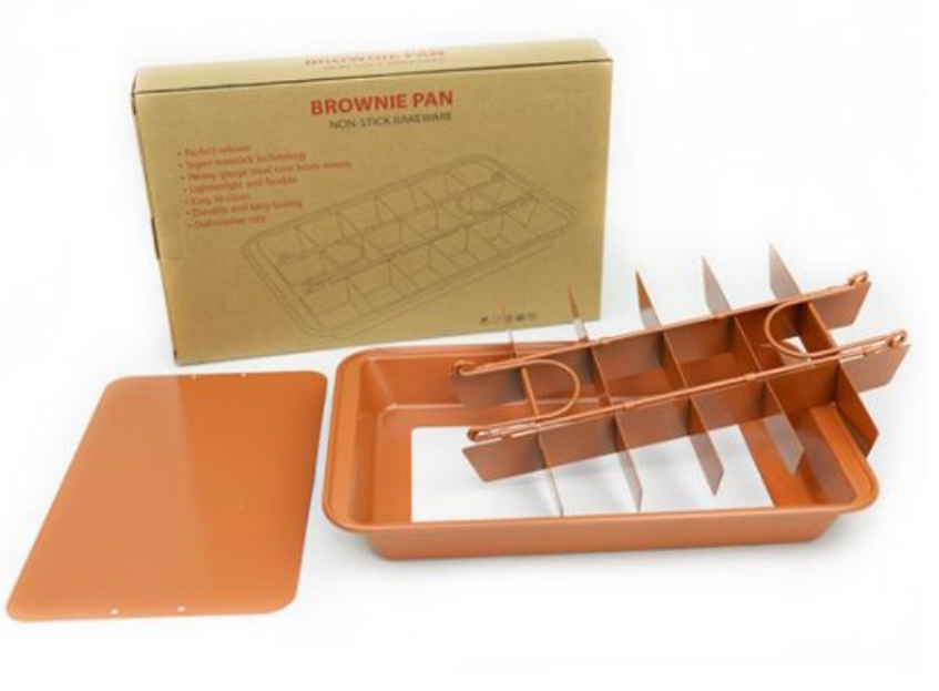 12 inch Brownie pan with dividers baking tray cake pan