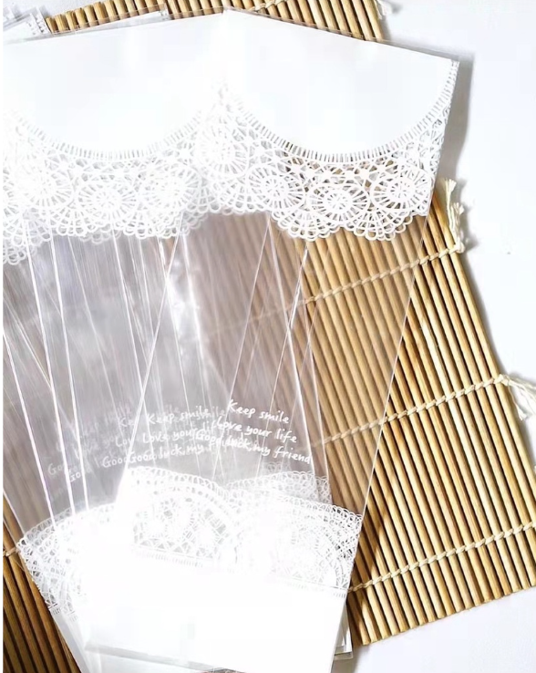 🇸🇬50pcs Lace cookie bags biscuit packaging wrappers plastic bag gift wrapper madeleine sweet confessions