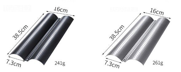 Large baguette pan tray perforated non-stick ventilated french loaf baking mould bread tray