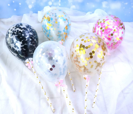 Confetti balloon topper for cake decorating party balloons cake toppers