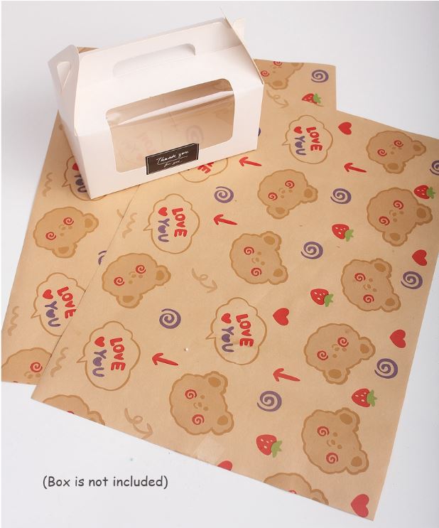 20 sheets greaseproof baking paper parchment sheets non-stick oil absorbent paper
