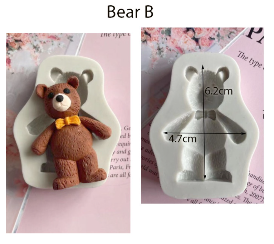 Teddy bear mould animal bears cupcake moulds gummy bear cake decorating fondant mold sweet confessions 小熊模