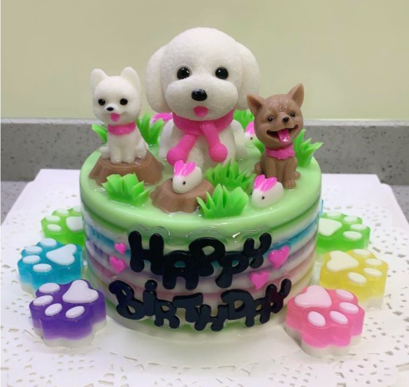 🇸🇬 Dog mould poodle fondant jelly mould Sleeping bear mould 4.5 inch fur animal texture mold cake topper