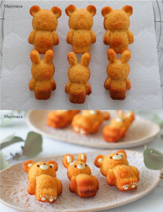 Little bear & rabbit baking mould silicone jelly chocolate mold
