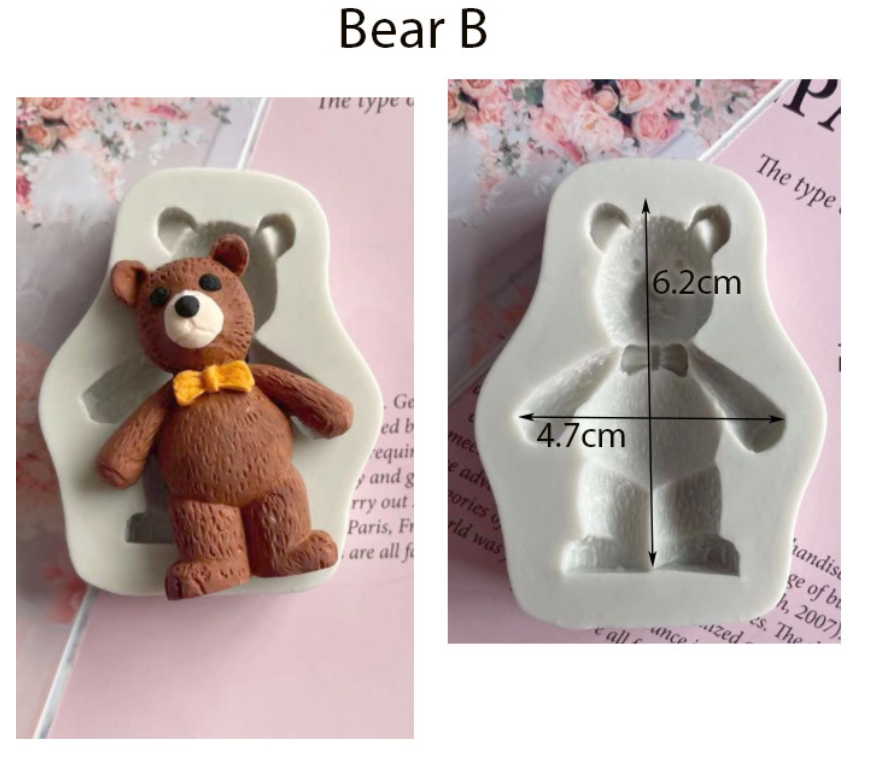 Teddy bear mould animal bears cupcake moulds gummy bear cake decorating fondant mold sweet confessions 小熊模