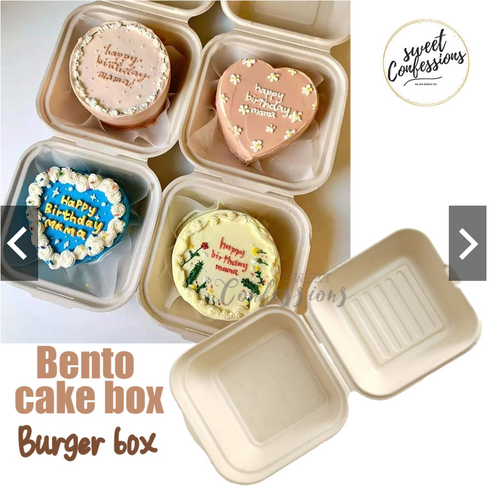 10pcs disposable lunch box cake box food storage containers puff tray  biodegradable microwaveable burger bento box Kitchenware - AliExpress