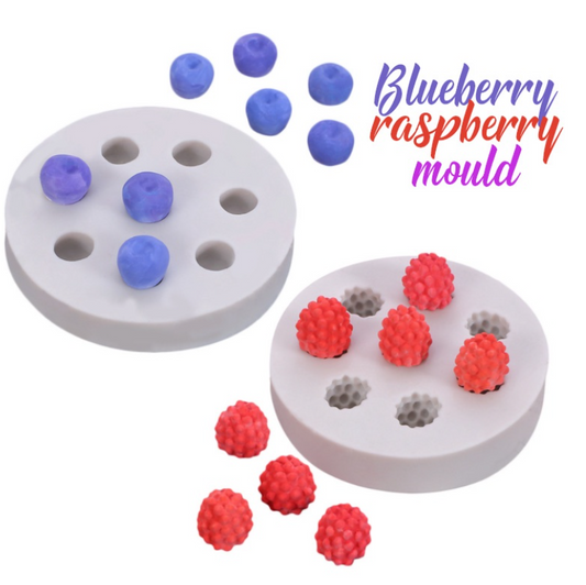 Blueberry raspberry silicone mould berries berry mold for cake decorating