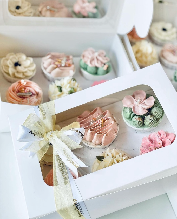 (10pcs box) 2 / 4 / 6 / 12 cavity cupcake box - gift packaging box fruit tart boxes