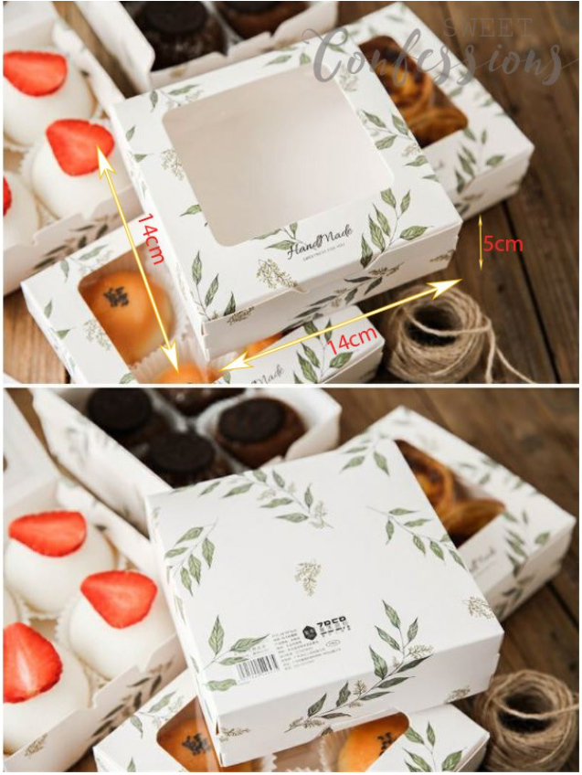 Botany tart box brownie box packaging tray cake box pastry container 5 inch cake box cheesecake box