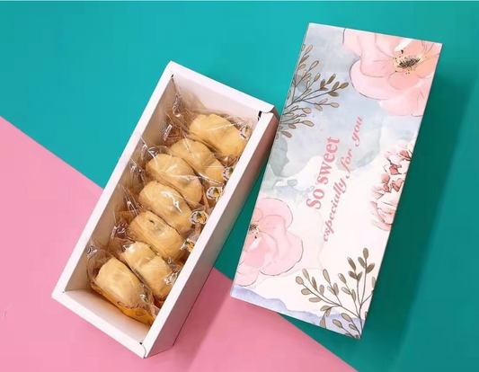 🇸🇬 Floral box packaging - pineapple tart cookie box packaging mooncake box tray sliding boxes sweet confessions box