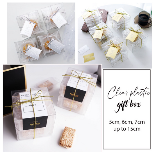 π₯ 10pcs clear plastic box gift box - transparent packaging box / cookies box / wedding box / macaron box / PET box