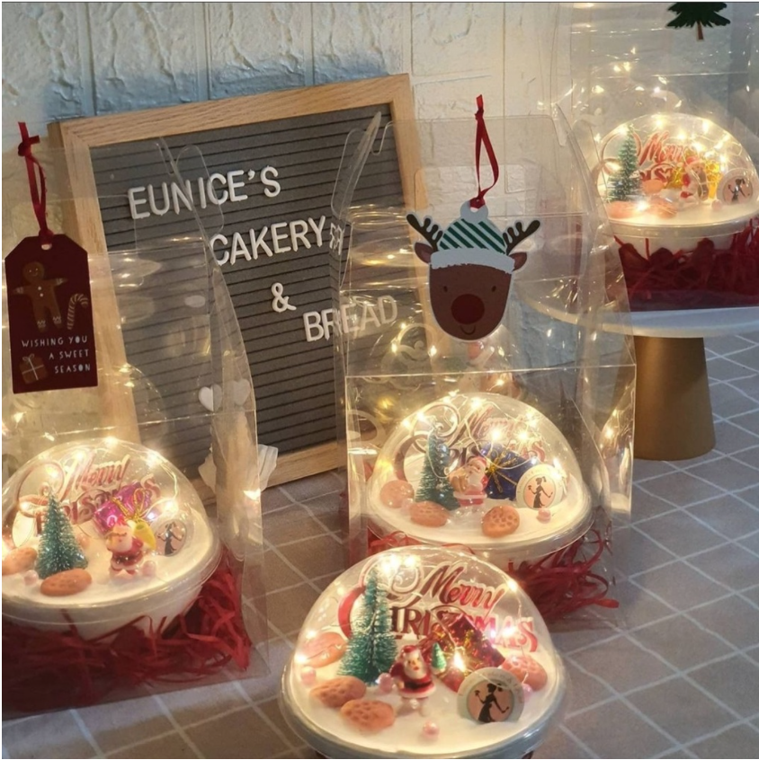 5 / 6 / 8 inch TALL cake box transparent clear gift boxes flower bouquet packaging