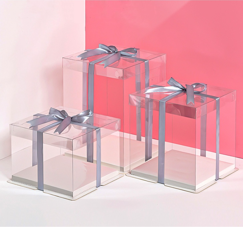 🔥 (6 - 18 inch) Transparent cake box wedding cake boxes tall high barbie cake box