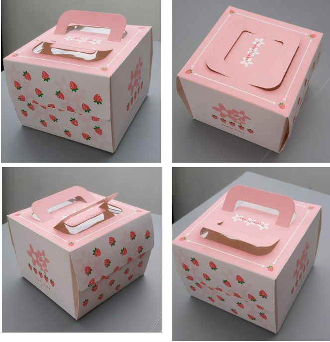 (10pcs) 4 / 6 inch Cake pastry dessert packaging box - gift packaging boxes with handle