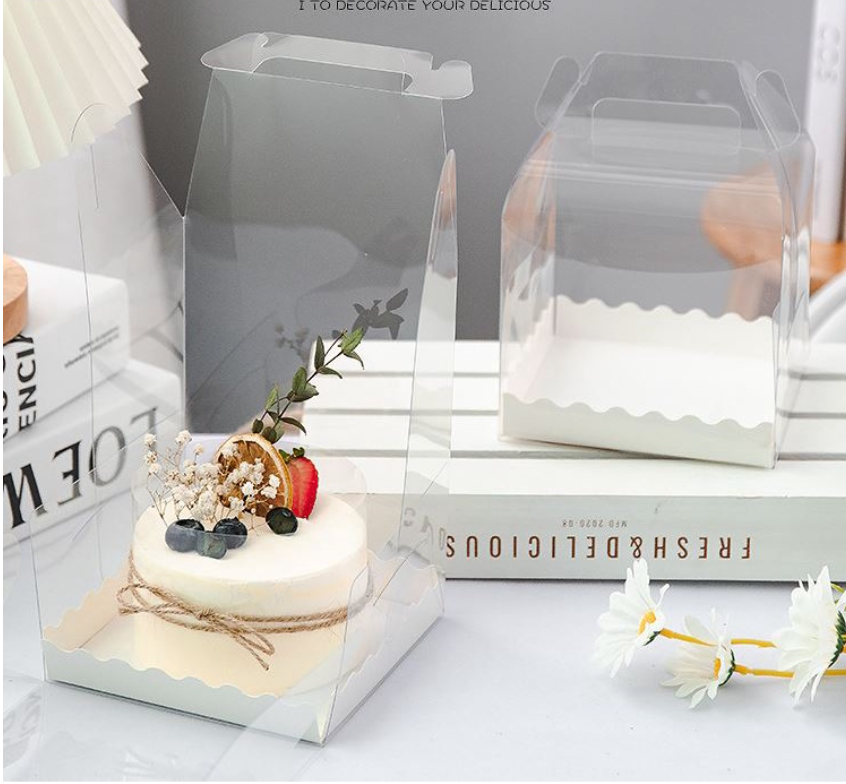 5 / 6 / 8 inch TALL cake box transparent clear gift boxes flower bouquet packaging