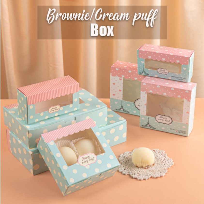 Mooncake box / Cake box/ cupcake/ Brownie / cream puff packaging box cake pastry packing box