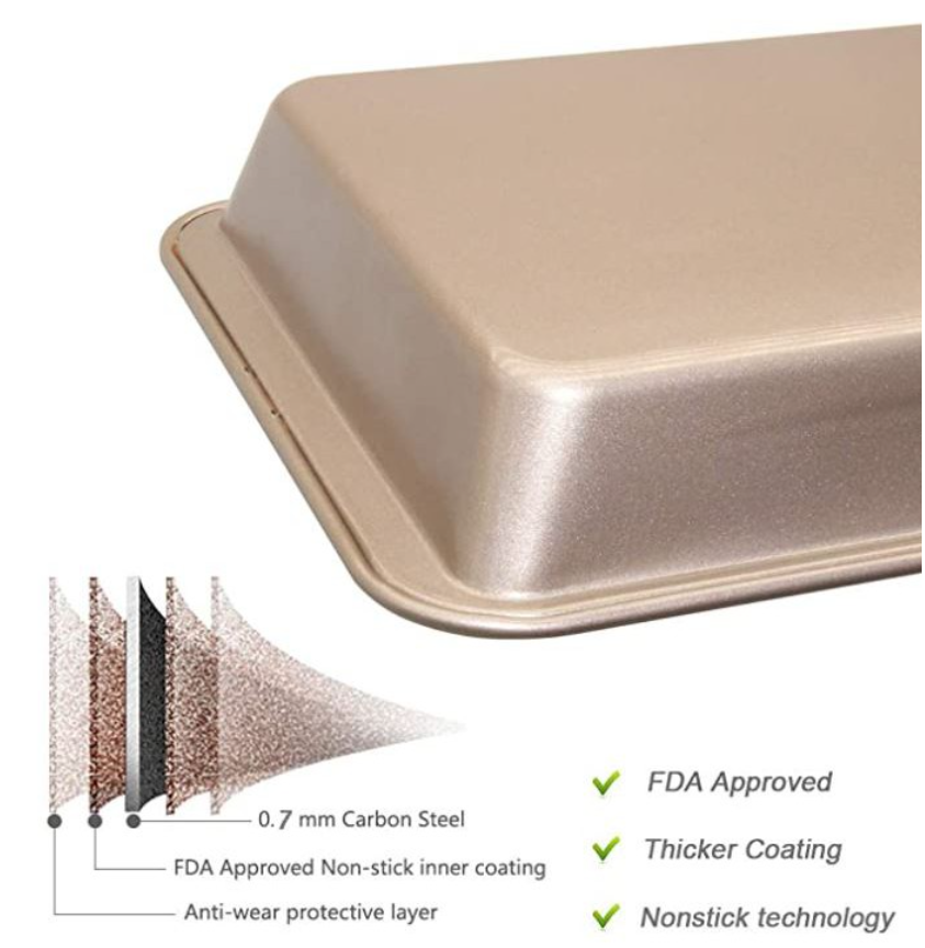 12 inch Brownie pan with dividers baking tray cake pan