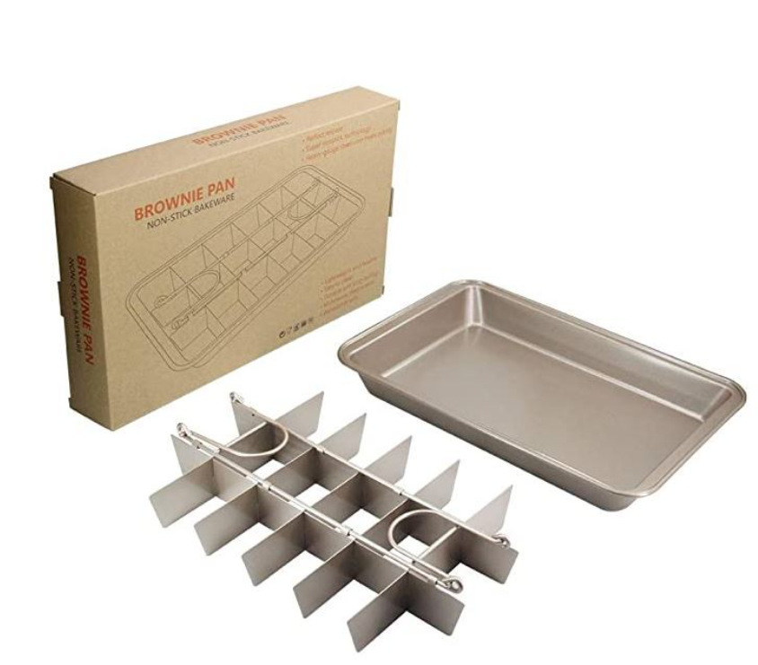 12 inch Brownie pan with dividers baking tray cake pan