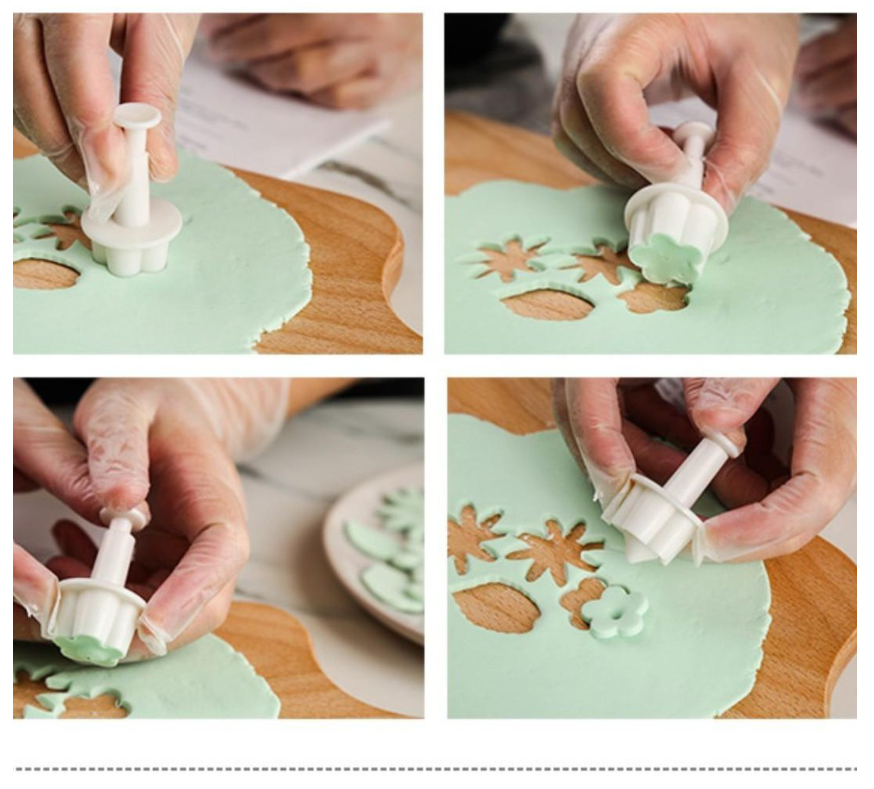 33pcs BUMPER set of cutters - carnation rose blossom butterfly leaf fondant plunger cutter